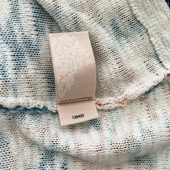 𝅺SOFT Surroundings‎ Womens Tallie Textured V-neck Sweater Multi Marbled Size XS - Picture 7 of 7